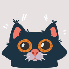 Illustration of black cat