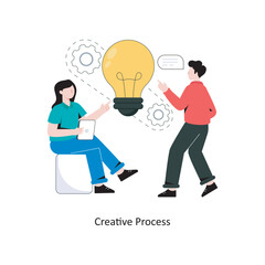 Creative Process Flat Style Design Vector illustration. Stock illustration
