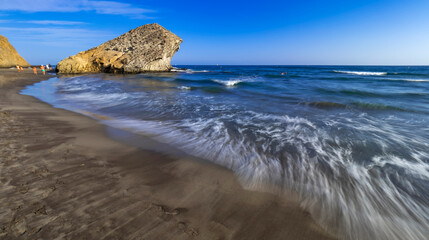 Beach of M&oacute;nsul, Cabo de Gata-N&iacute;jar Natural Park, UNESCO Biosphere Reserve, Hot Desert Climate Region, Almer&iacute;a, Andaluc&iacute;a, Spain, Europe