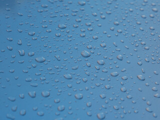 water drops on metal surface