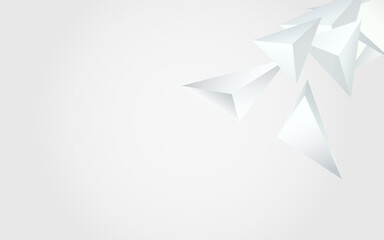 White Elements Minimal Vector  Gray Background.