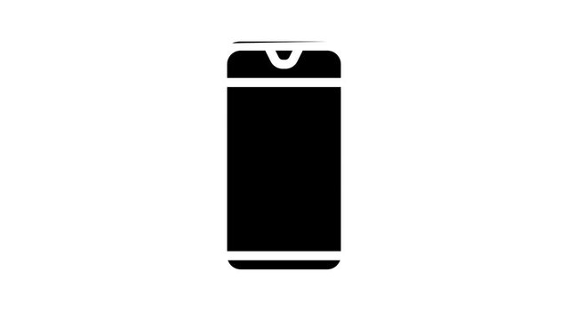 training app smartphone line icon animation
