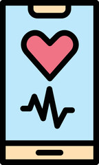 Heart Rate Vector Icon Design Illustration