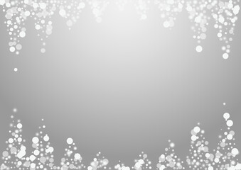 Grey Confetti Vector Grey Background. Silver