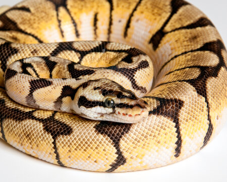 Coiled Bumble Bee Ball Python