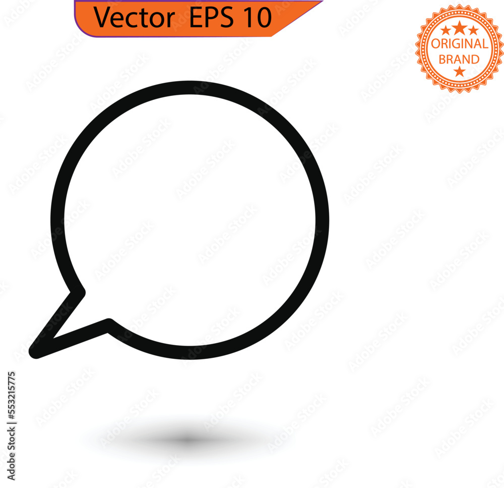 Wall mural speech bubble icon. one of set web icons. chat icon vector. transparent background