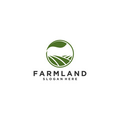 farmland logo template in white background