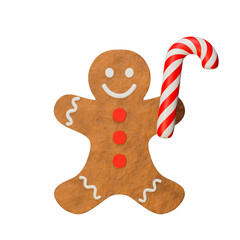 3D Christmas new year ornament decor objects icon isolate background. 3D render illustration