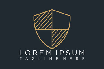shield logo template ready for use, shielding icon, security and protector symbol