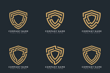 Luxury and Crest logo element with Crown, Wing, Emblem, Ribbon, Lion, Heraldic Monogram in Vintage style design elements