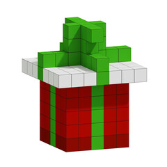 3D Voxel Christmas Object