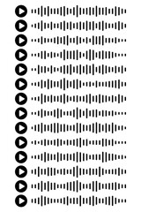 Audio wave. icon sound song. Voice message. Podcast set waves. Symbols on white isolated background. Vector illustration. EQ