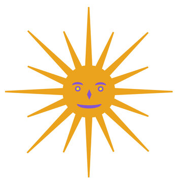 Sonnensymbol mit Sonnenstrahlen