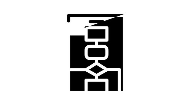 algorithm software data science line icon animation