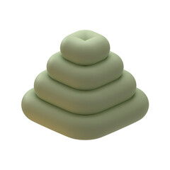 Abstract shape 3D design with pastel color 