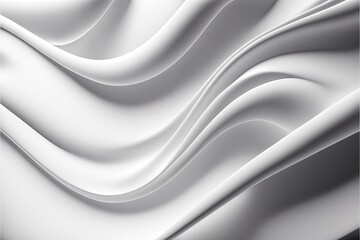 Abstract white wave Generative AI background