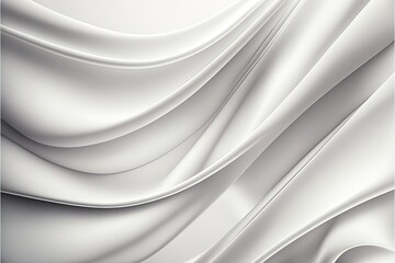 Abstract white wave Generative AI background