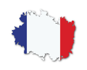 flag of France design various abstract shape