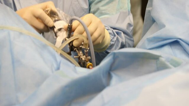 A high-tech instrument for urological operations using a laser in the hands of a surgeon