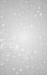 Gray Snowflake Vector Grey Background. Xmas