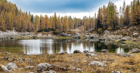 Dvojno jezero (Double lake) in Valley of seven lakes, Slovenia
