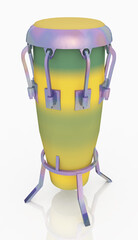 Trommel vor weißem Hintergrund