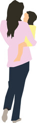 Woman with Baby 1 illustration vector