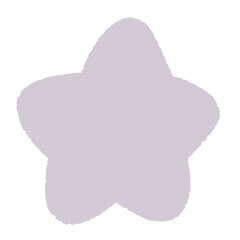 くすみカラーのシンプルな手書き風の星