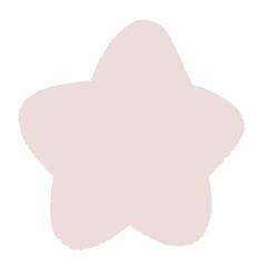 くすみカラーのシンプルな手書き風の星