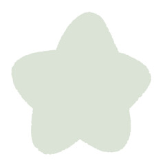 くすみカラーのシンプルな手書き風の星