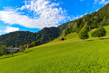 Fototapeta na wymiar Gemeinde Nüziders Ortsteil Laz (Vorarlberg, Österreich)