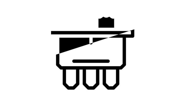 single pole double throw electrical switch line icon animation