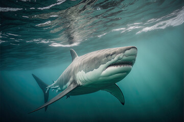 Naklejka premium Shark Generative AI 