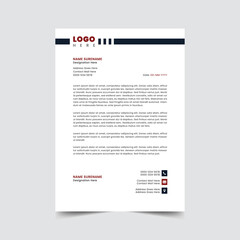Professional letterhead template design