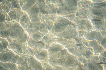 Fototapeta na wymiar sandy bottom of the red sea at low tide with ripples from the waves
