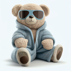 teddy bear with sunglasses . generative AI