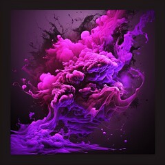 Obraz premium Purple and Magenta smoke mix Generative AI background