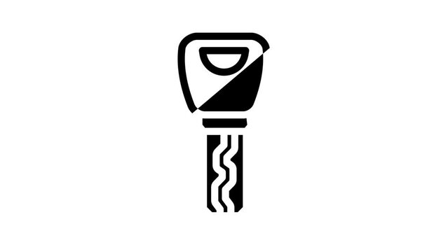 laser cut key line icon animation