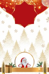 A luxurious Gold and Red theme background for New Year and Christmas Festival. Template, Background, Poster.