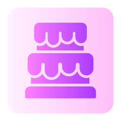 birthday cake gradient icon