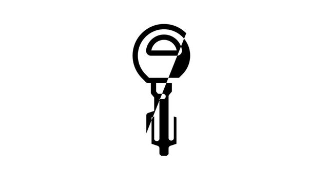 tibble key line icon animation