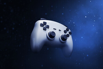 Game controller on 3d illustration © fotokitas