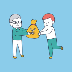 生前贈与による相続税対策！のイラスト素材｜mayucolor09