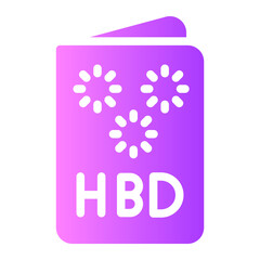 greeting card gradient icon