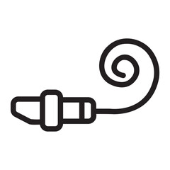 party blower line icon