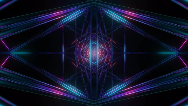 Pulsating moving futuristic technological structure VJ seamless loop Background.