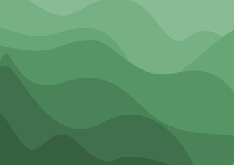 Obraz premium Green abstract background waves or hills layers
