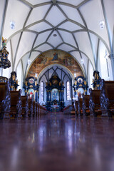 Innenansicht Laurentiuskirche in der Stadt Bludenz, Vorarlberg (Österreich)
