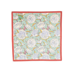 flowers pattern towel isolated on white background.