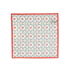 flowers pattern towel isolated on white background.